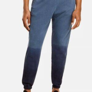 Monrow Men's Ombre Wash Slouchy Sweatpants in Blue Steel-SMALL